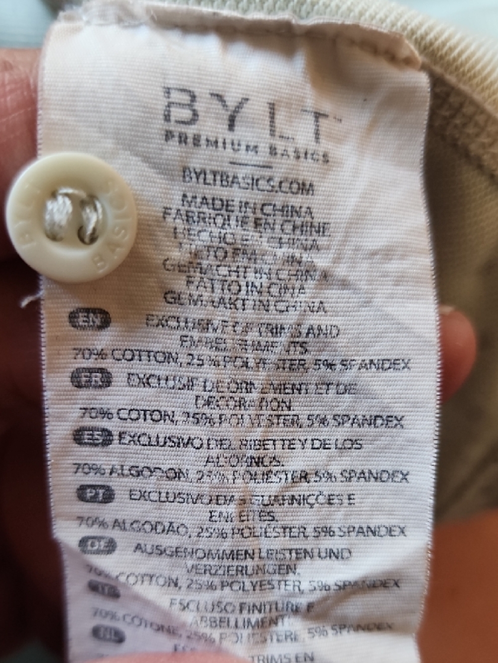 BYLT Basics Polo Shirt Light Lime Green Micro Dot Print Size L Athletic Stretch - Picture 10 of 11